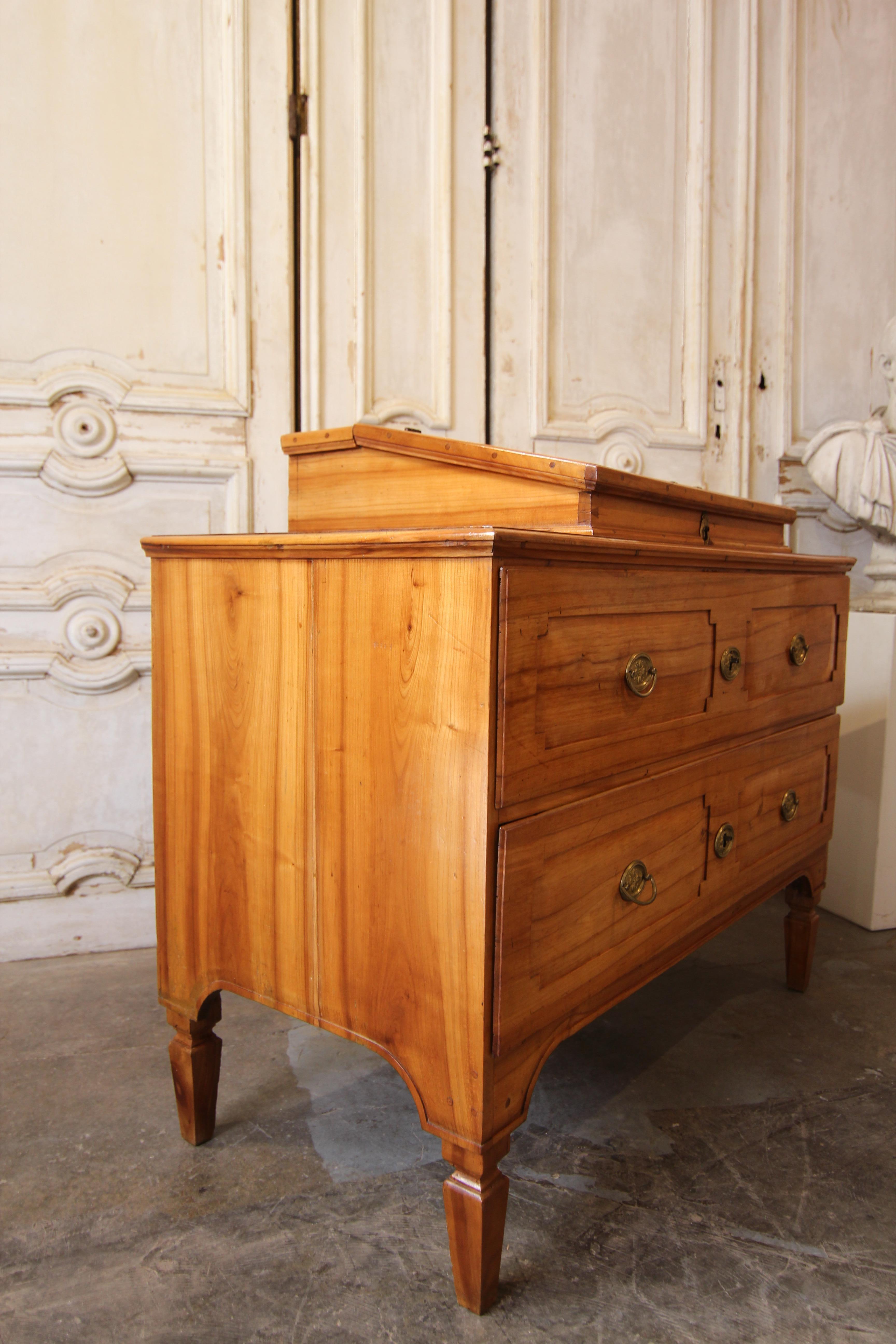 Late 18th Century Classicist Cherry Wood Chest of Drawers 13