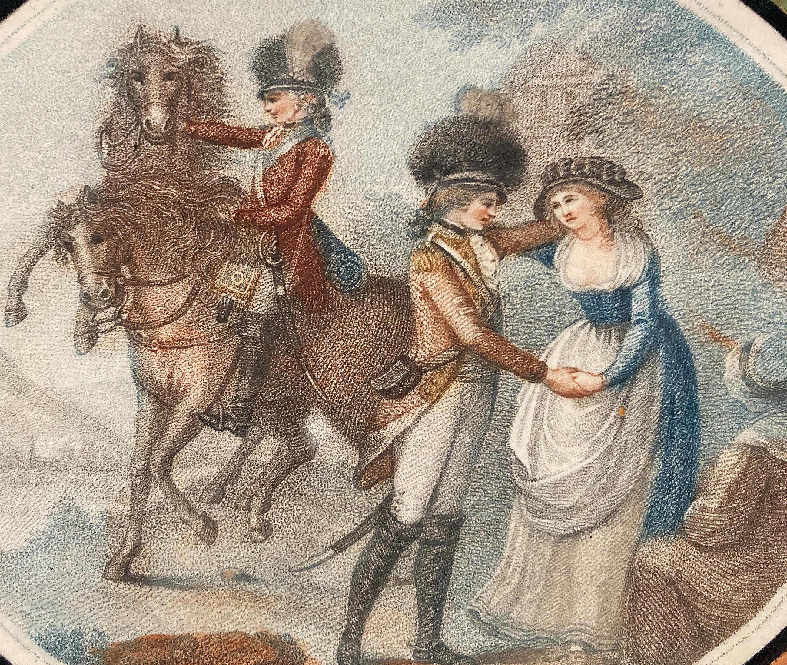 Gilt Late 18th Century Color Print Engravings after Originals by Artist Henry William For Sale