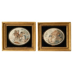Late 18th Century Color Print Engravings after Originals by Artist Henry William