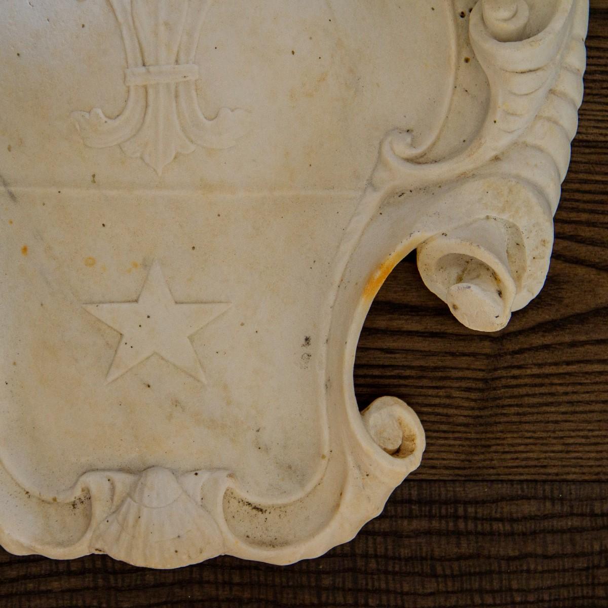 Late 18th Century Continental Carved Marble Cartouche 5