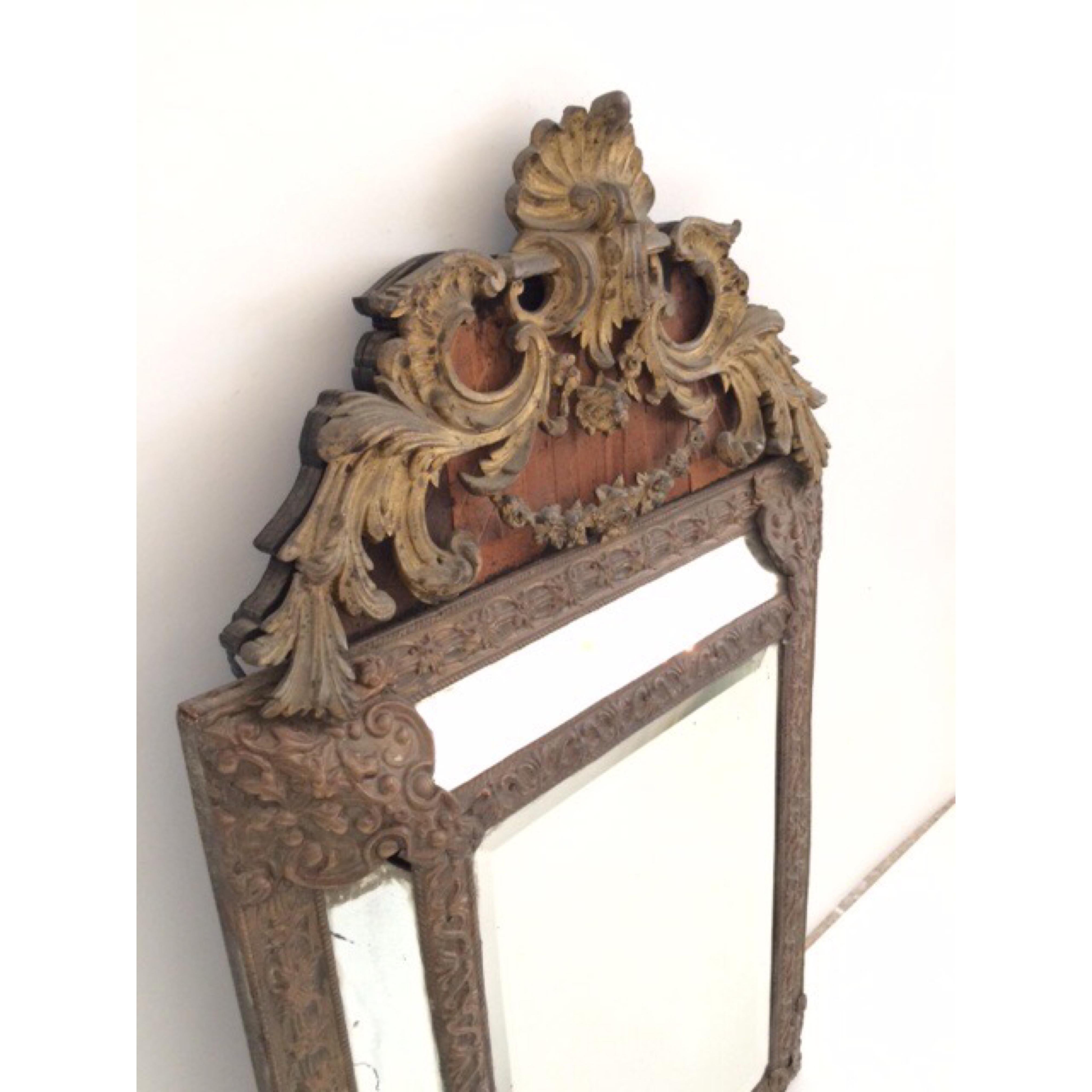 Bronze Late 18th Century Continental European Mirror