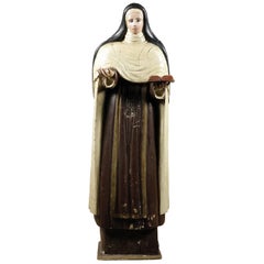 Late 18th Century Continental Nun / Saint Statue