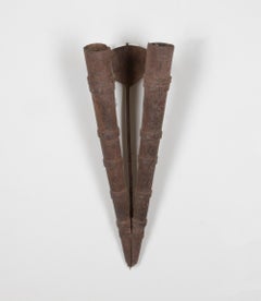 Late 18th Century Continental Wrought-Iron Double Wall Torch Holder