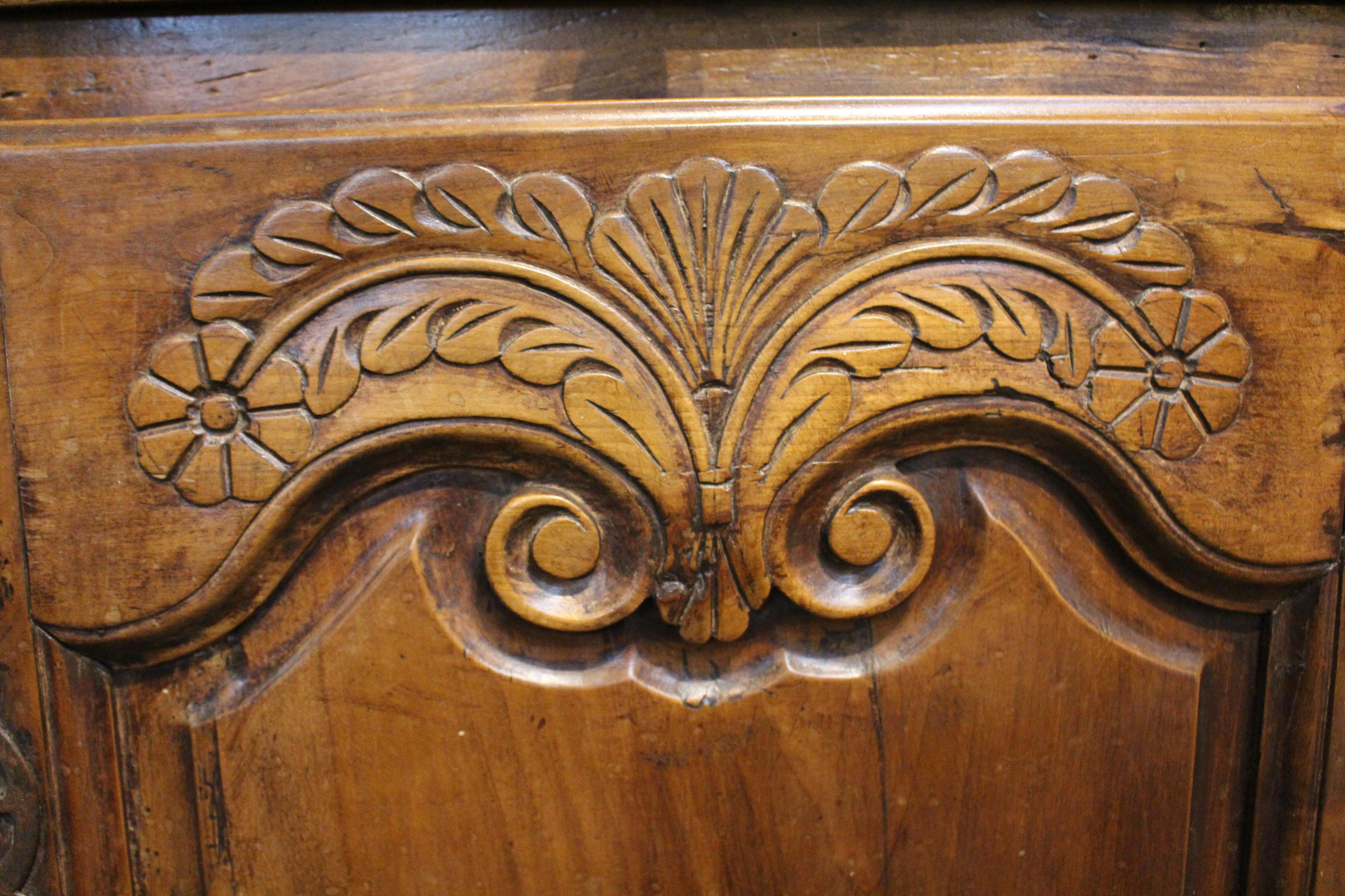 Carved Late 18th Century Country French Buffet For Sale
