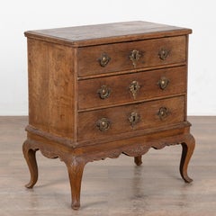 Late 18th Century Danish Oak Small Chest of Drawers, Possible Jewelry Cabinet
