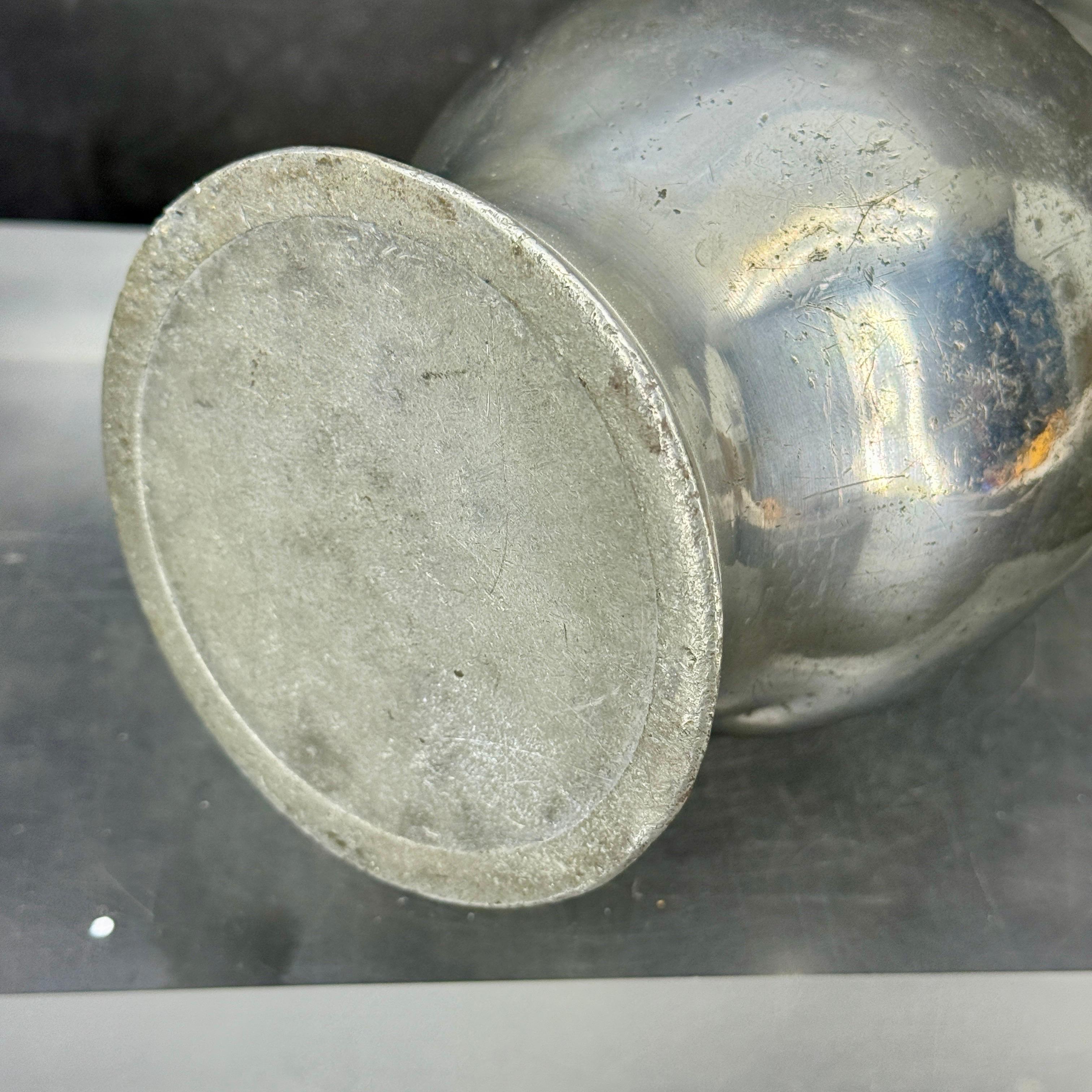 Late 18th Century Danish Pewter Tankard Jug with Lid For Sale 13