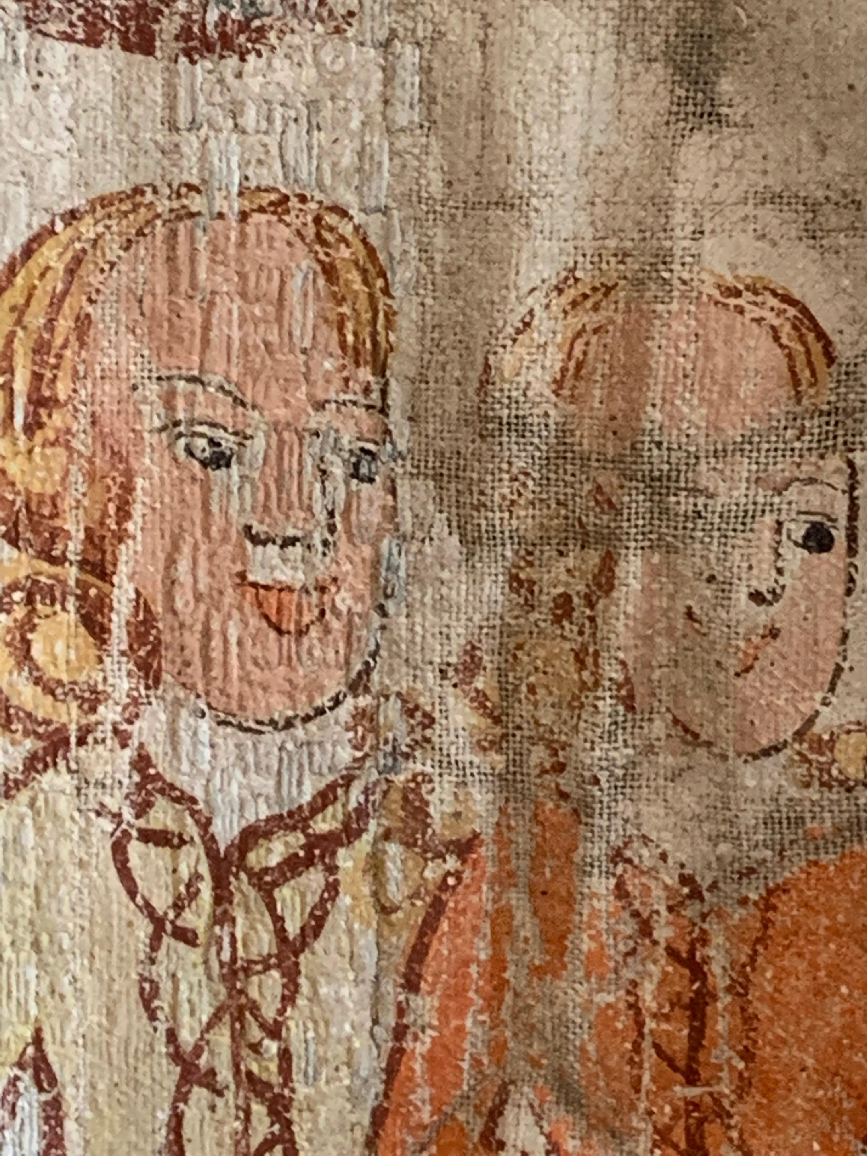 Fin du 18e siècle Tenture décorative biblique folklorique suédoise à double face  en vente 7