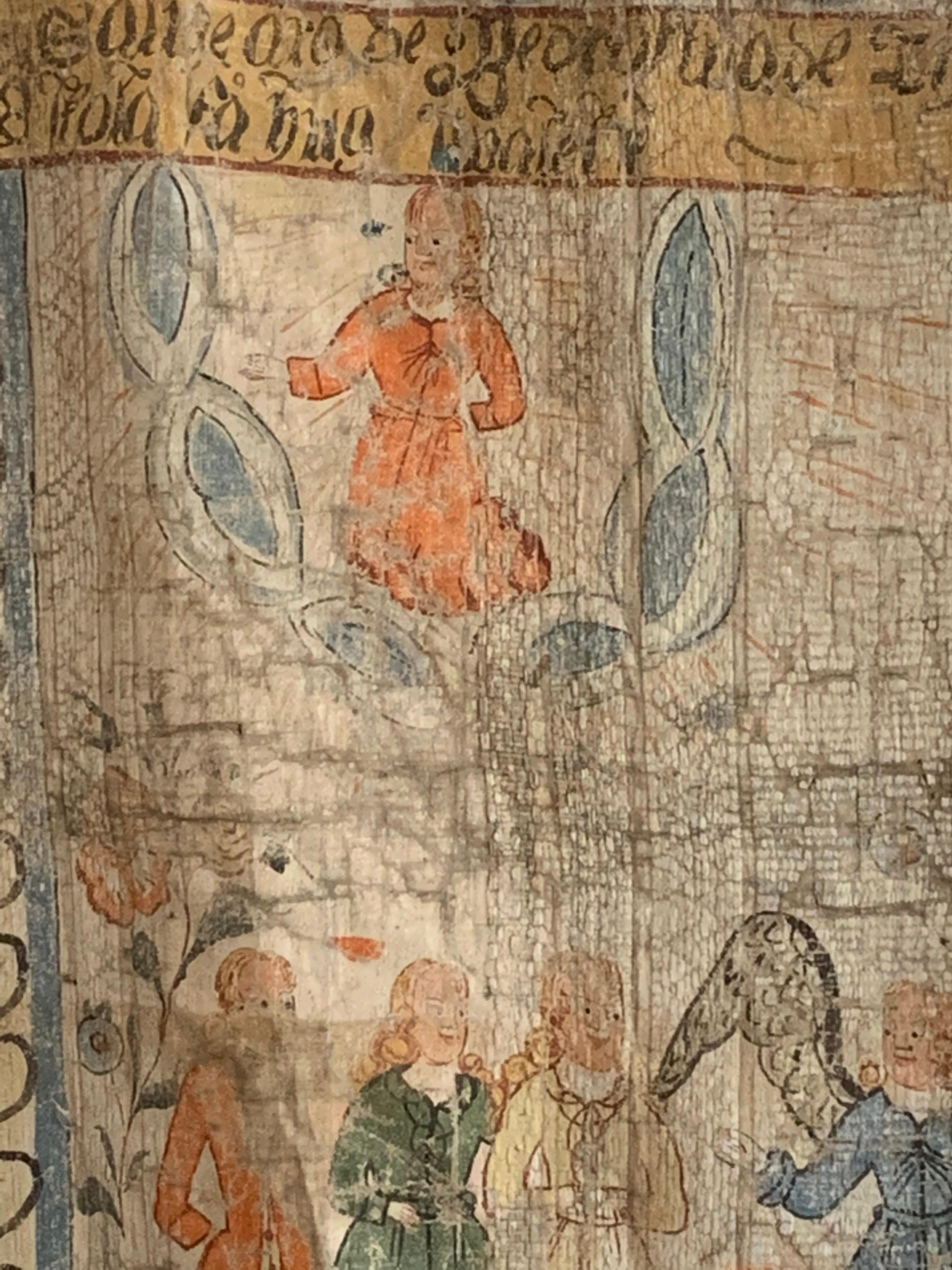 Gustaviano Fine del XVIII secolo Appendiabiti da parete decorativo a due facce in stile folcloristico svedese in vendita