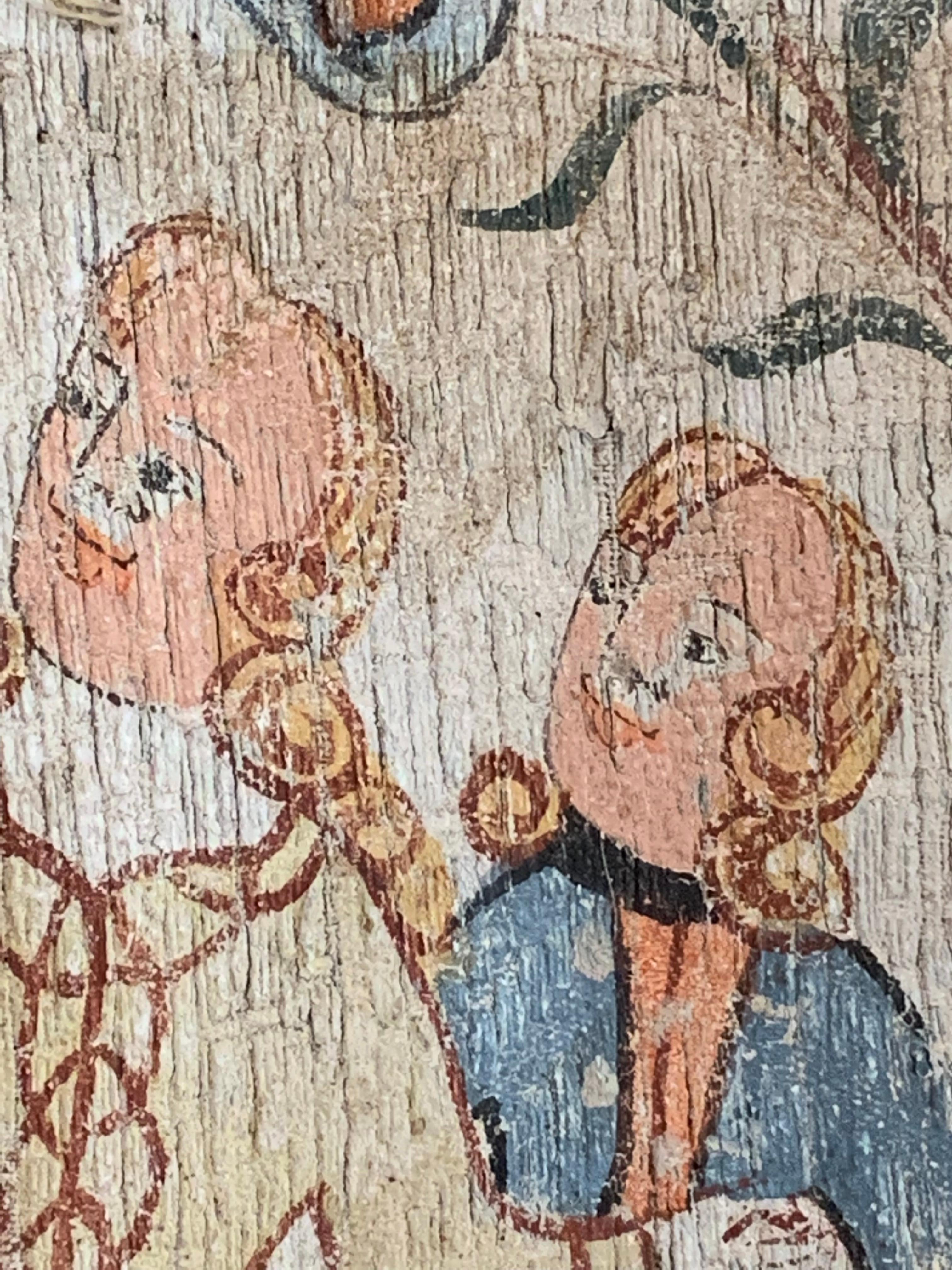Dipinto Fine del XVIII secolo Appendiabiti da parete decorativo a due facce in stile folcloristico svedese in vendita