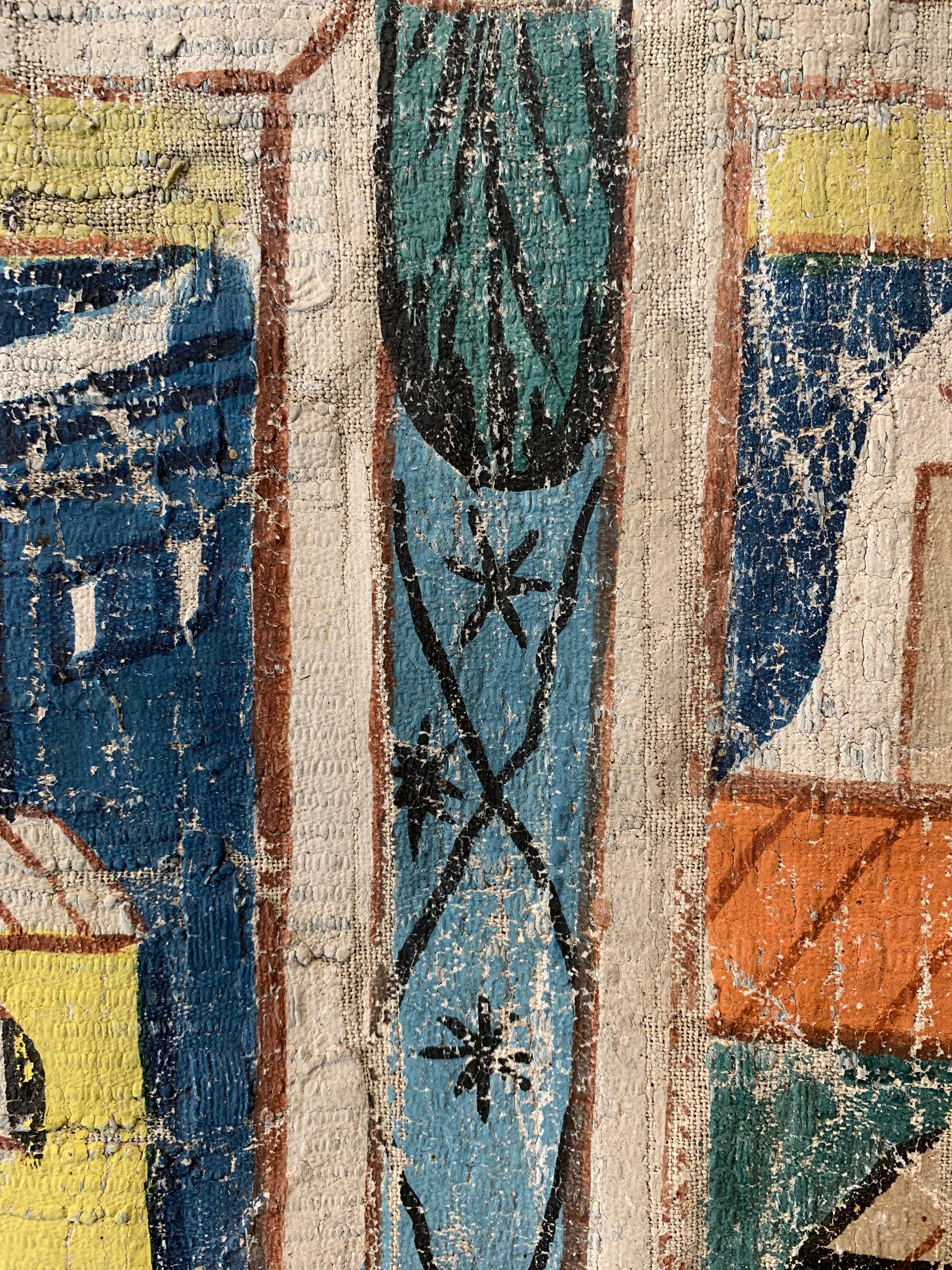 XVIIIe siècle Fin du 18e siècle Tenture décorative biblique folklorique suédoise à double face  en vente