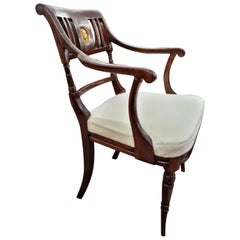 Late 18th Century Directoire Mahogany Armchair Restored Late 18th Century Directoire Mahogany Armchair Restored