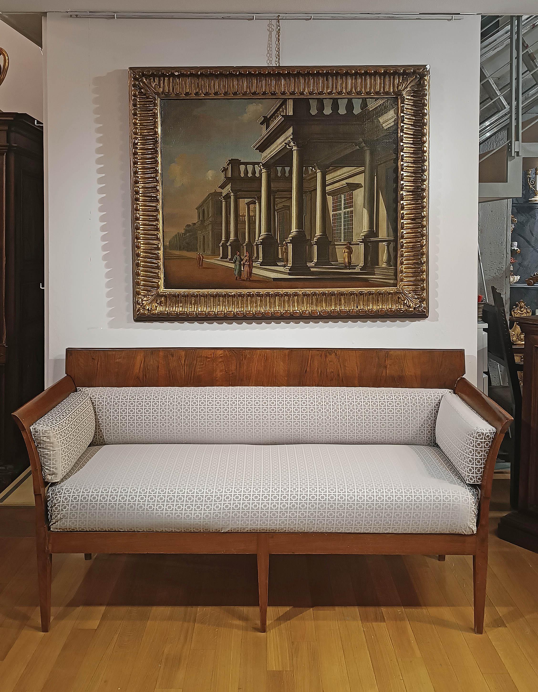 LATE 18th CENTURY DIRECTOIRE PERIOD WALNUT SOFA For Sale 3