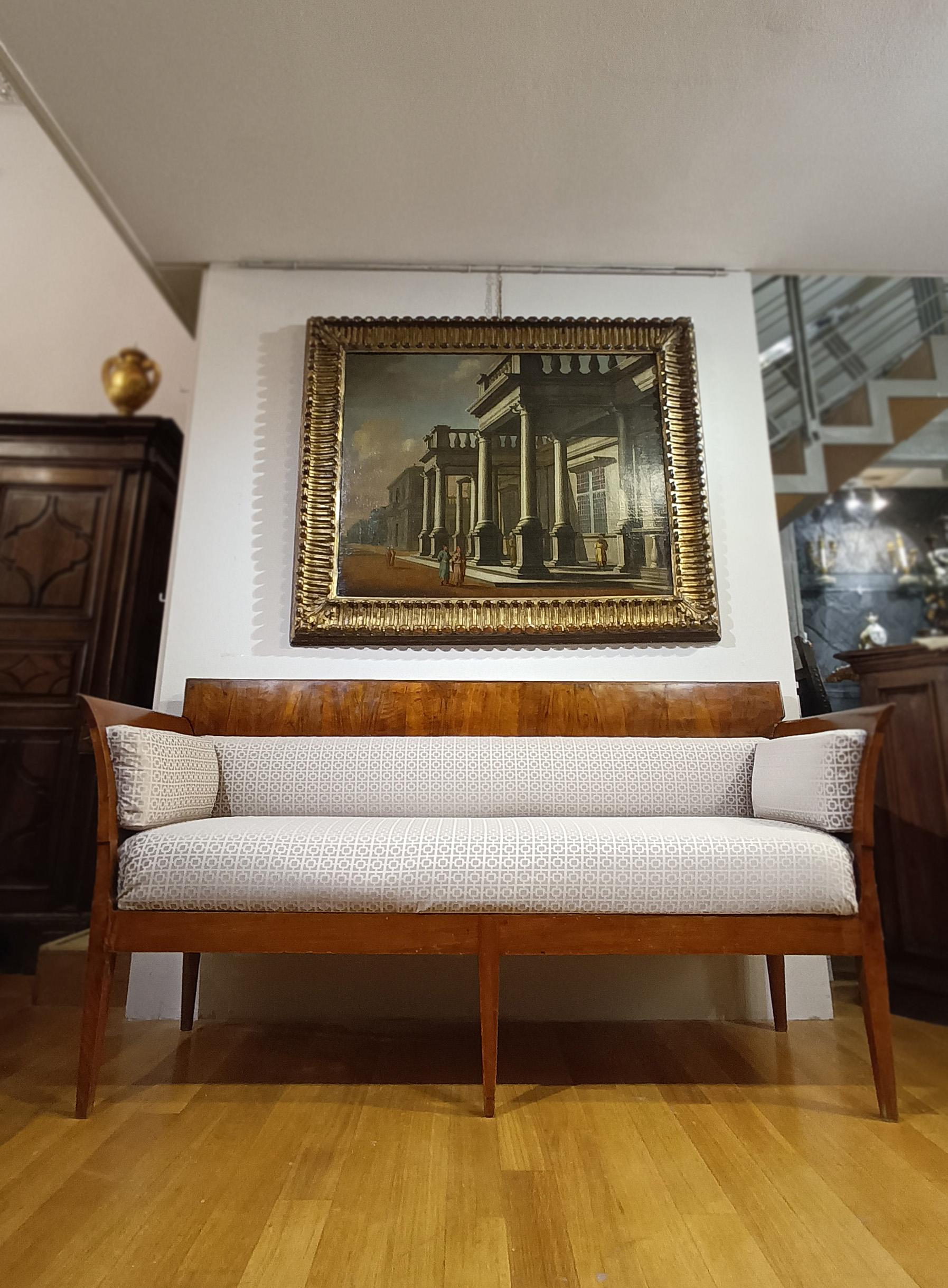 Fabric LATE 18th CENTURY DIRECTOIRE PERIOD WALNUT SOFA For Sale