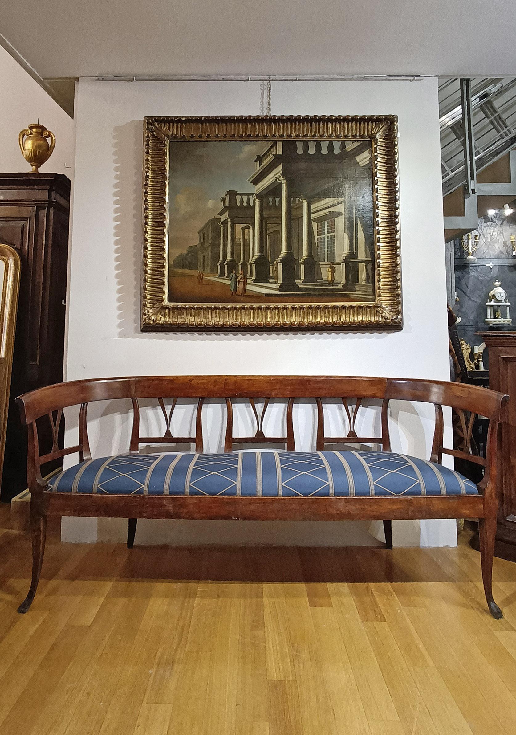 FAUTEUIL EN NOYER DIRECTOIRE DE LA FIN DU 18e SIÈCLE en vente 2