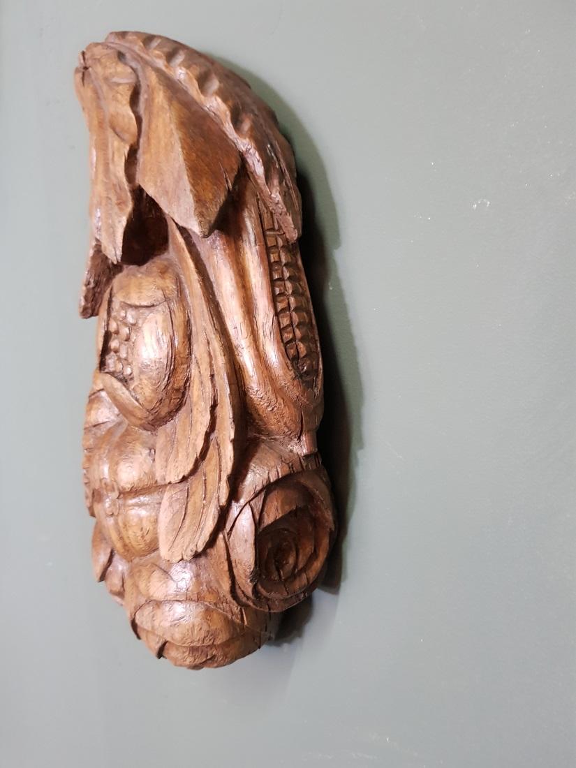 Hand-Carved Late 18th Century Dutch Hand Carved Wooden Ornament Louis XVI For Sale