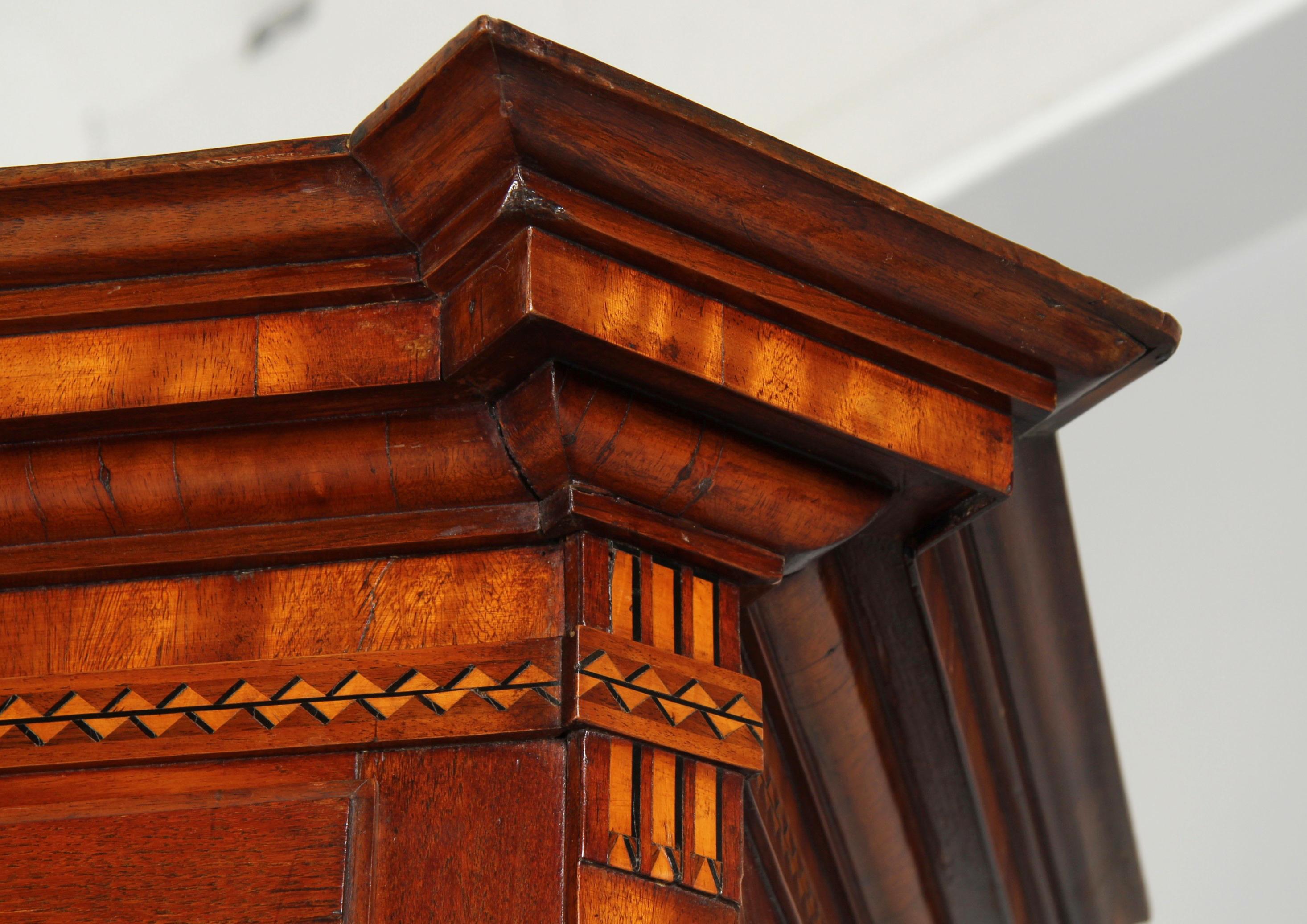 Wood Late 18th Century Dutch Louis XVI Top Mounted Chest with Marquetry, circa 1780 For Sale