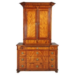 Late 18th Century Dutch Louis XVI Top Mounted Chest with Marquetry, circa 1780
