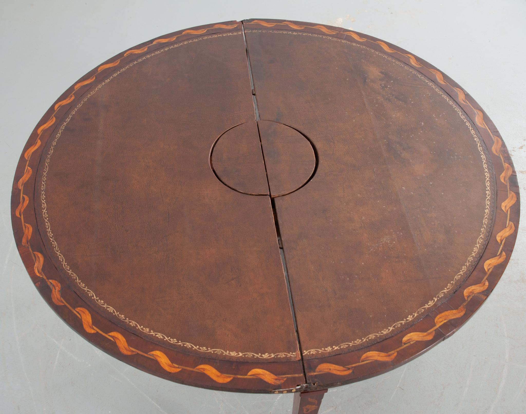 Late 18th Century Dutch Marquetry Game Table For Sale 3