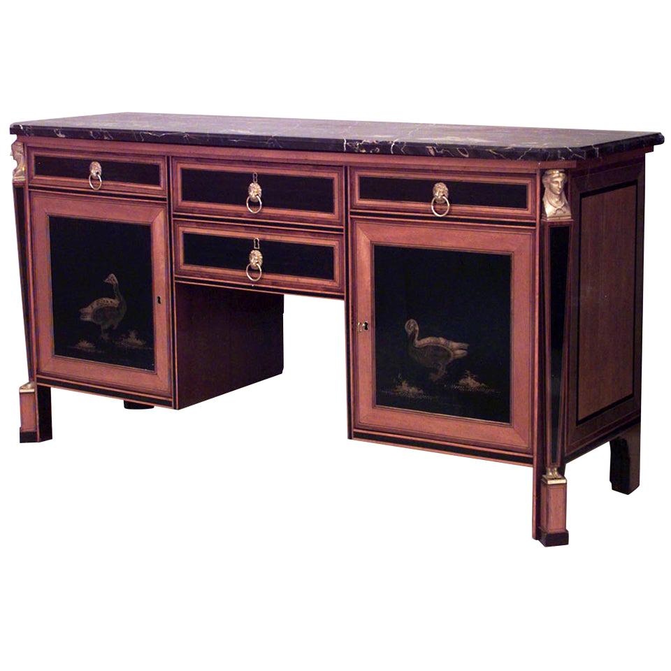 Continental Dutch Satinwood Sideboard For Sale