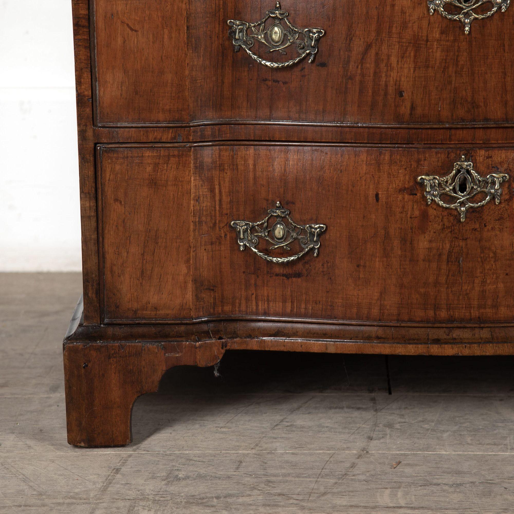 Country Late 18th Century Dutch Walnut Chest For Sale