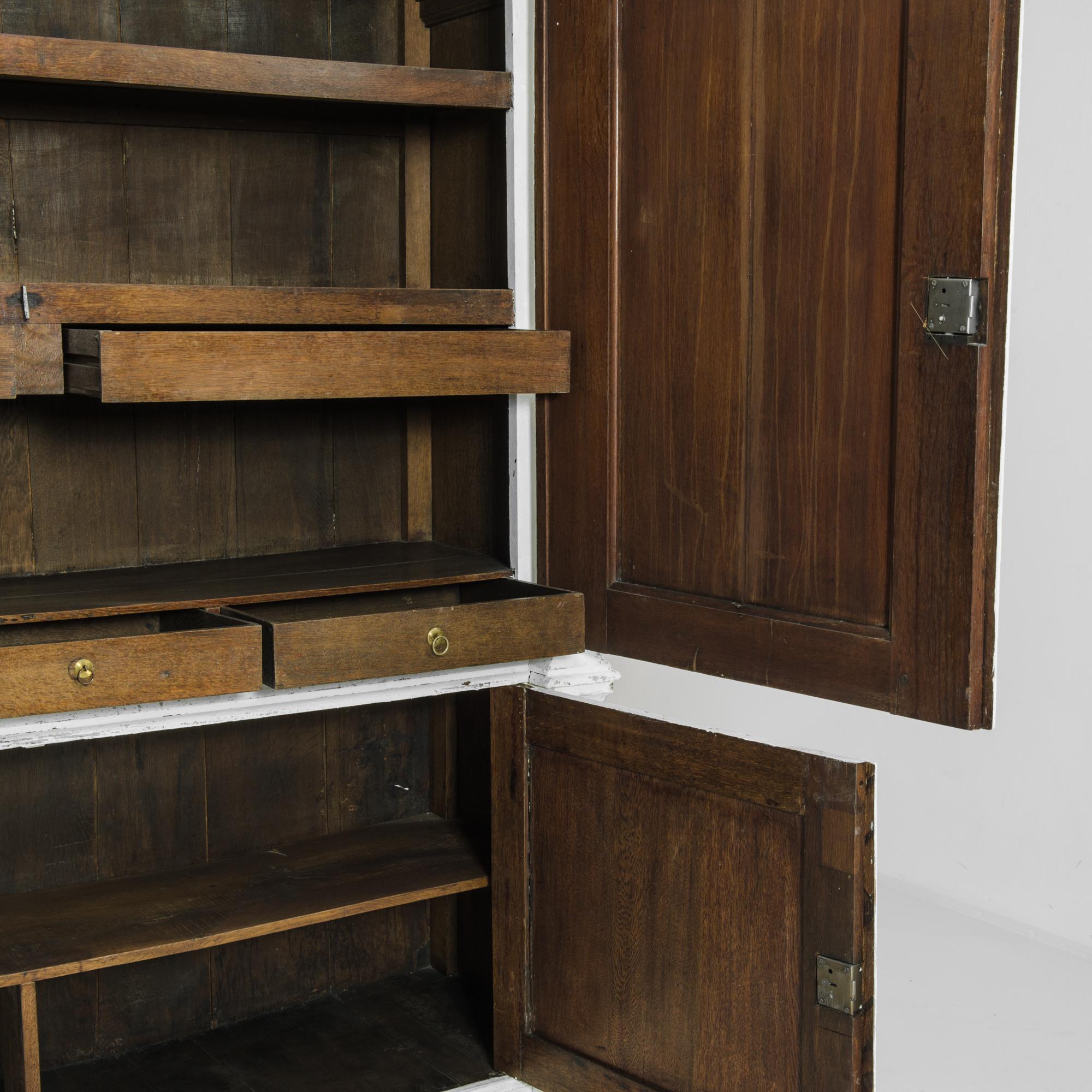 Dutch Colonial Late 18th Century Dutch White Patinated Wooden Armoire