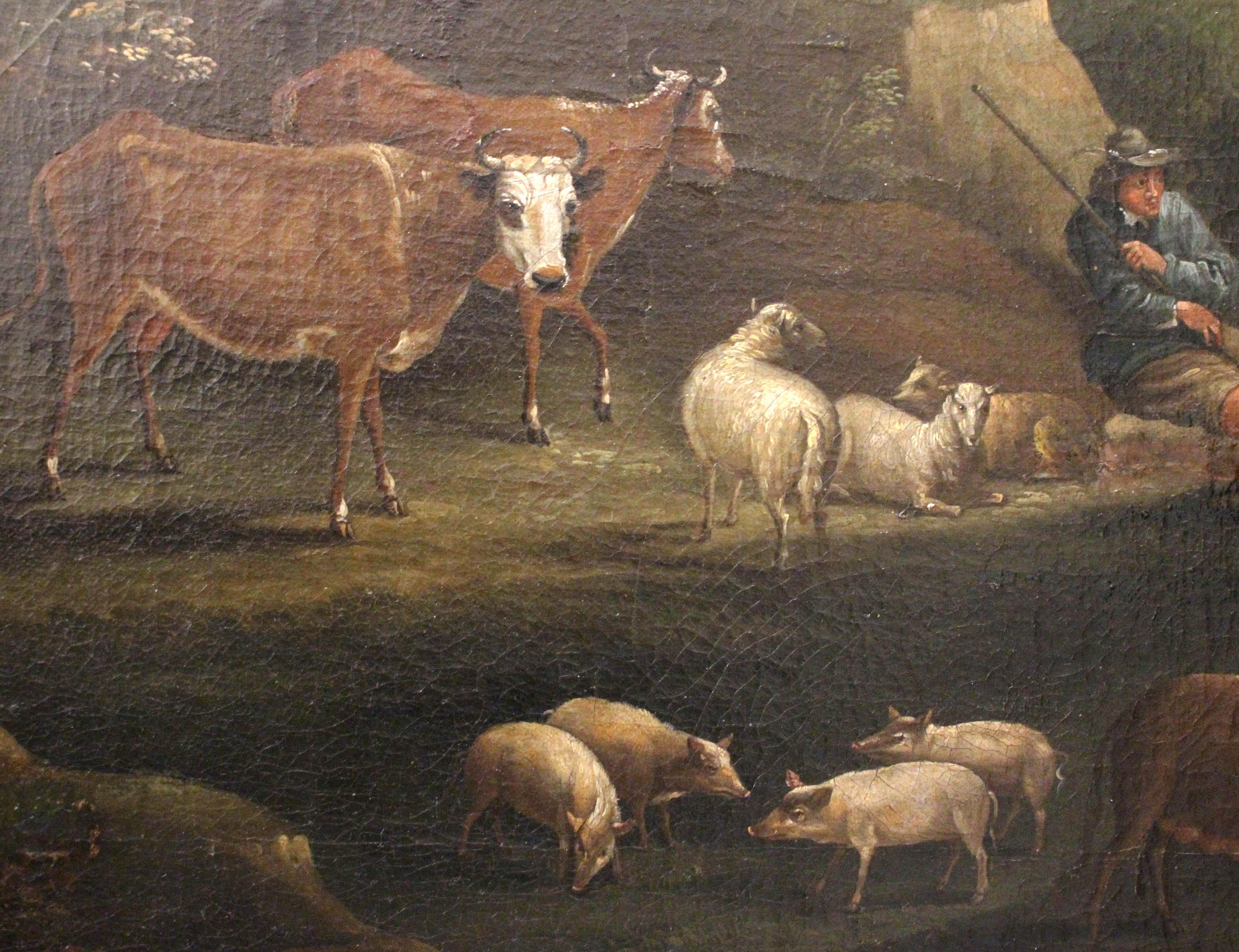 Romantic Late 18th Century-Early 19th Century Continental Landscape Painting For Sale