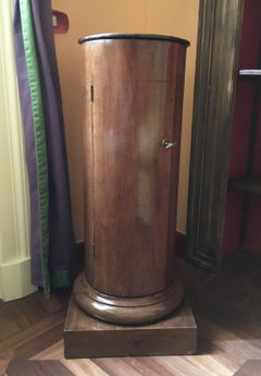 Late 18th Century Empire Walnut Column or Bedside Table