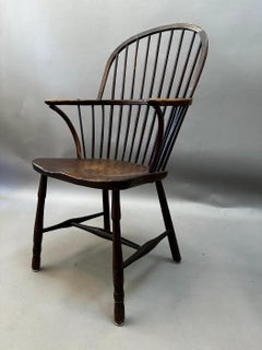 Poltrona Windsor in frassino e olmo inglese della fine del XVIII secolo