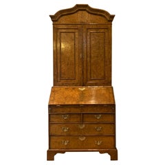 Late 18th Century English Burl Walnut Secretary Desk