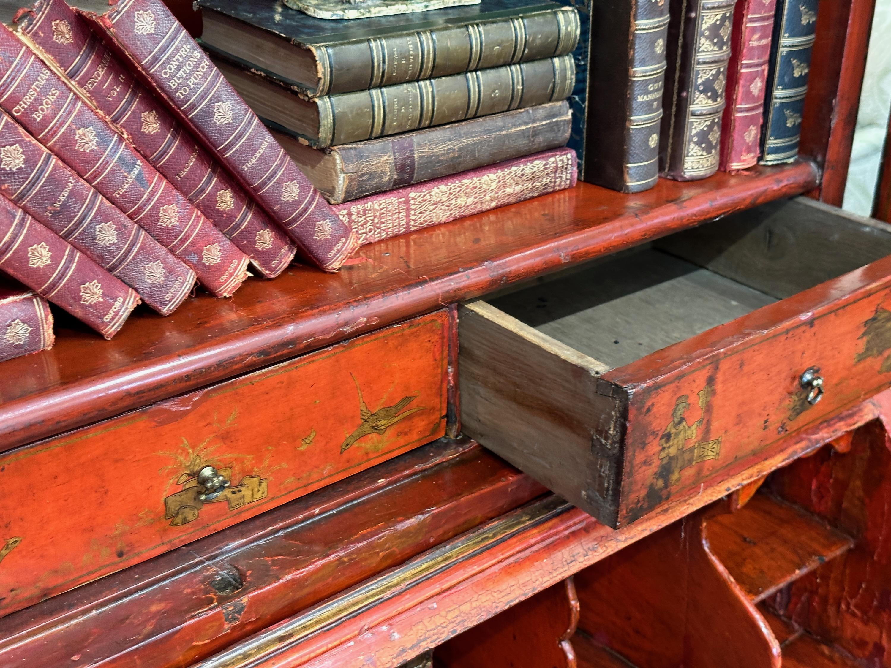 Late 18th Century English Chinoiserie Decorated Secretary Desk 6