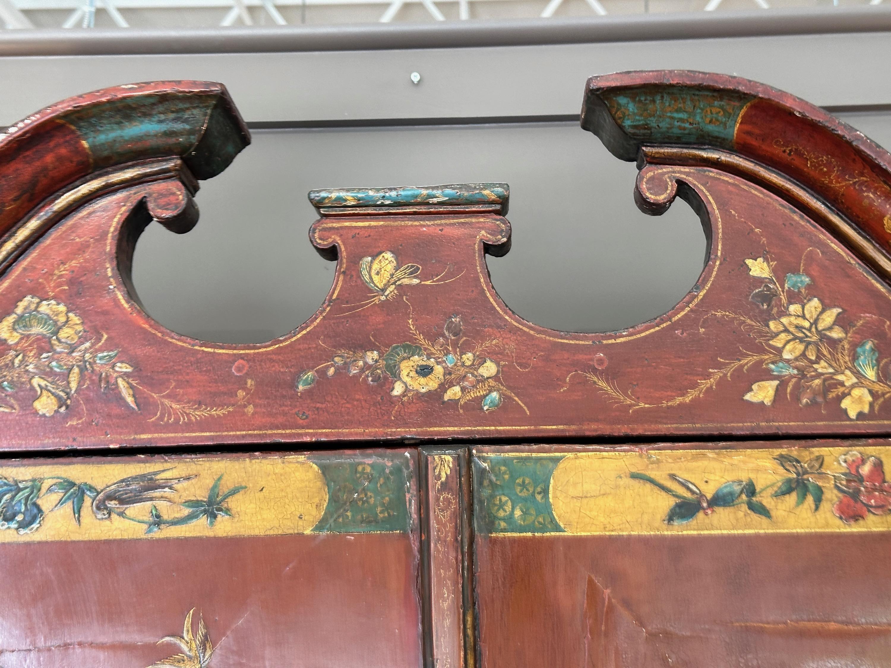 Late 18th Century English Chinoiserie Decorated Secretary Desk 8