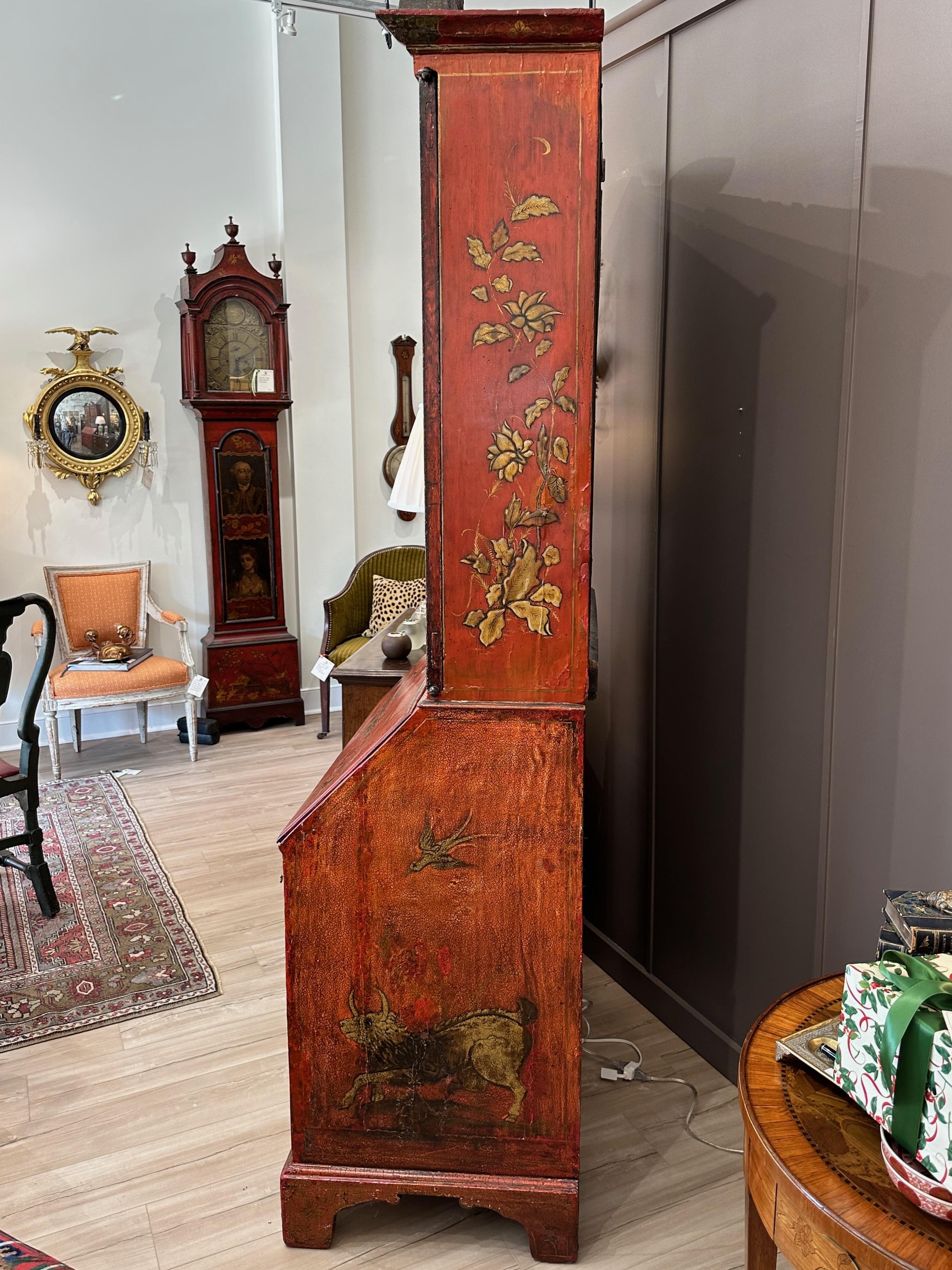 Late 18th Century English Chinoiserie Decorated Secretary Desk 9