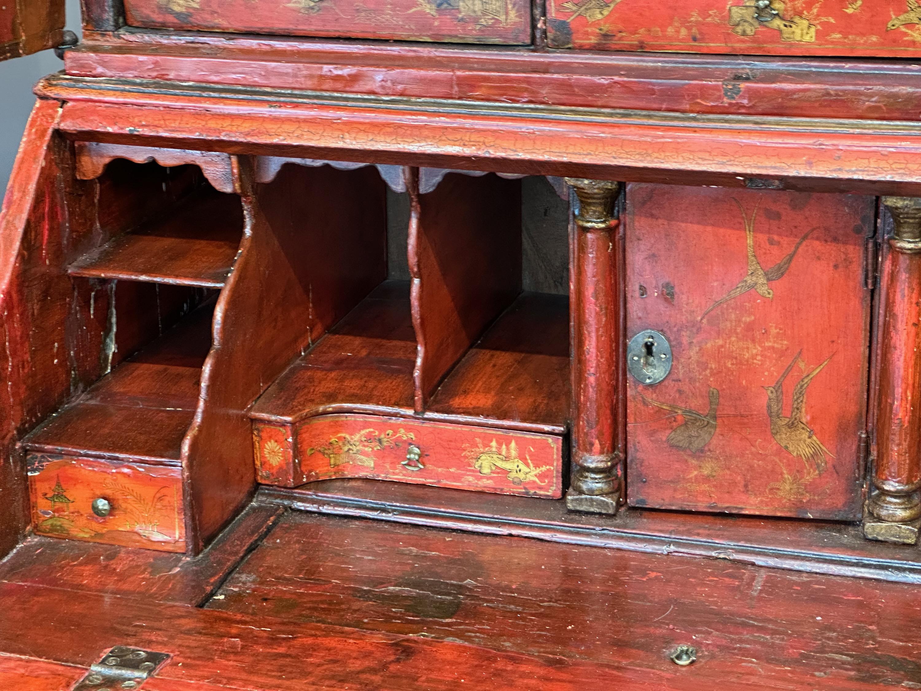 Late 18th Century English Chinoiserie Decorated Secretary Desk 2