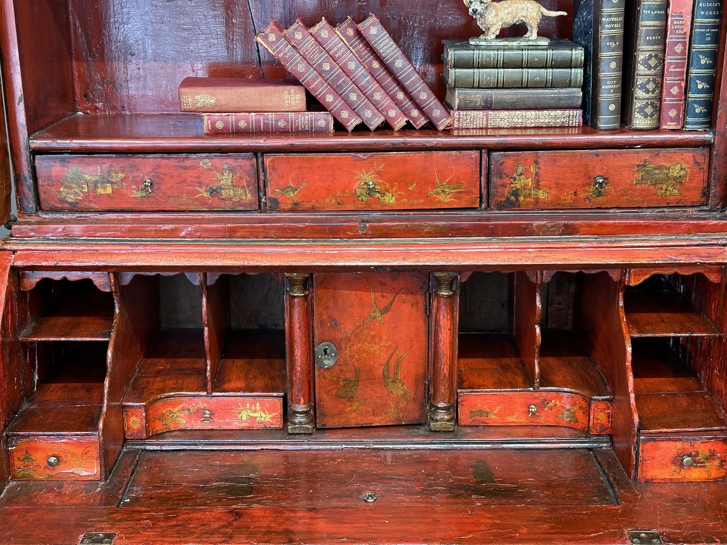 Late 18th Century English Chinoiserie Decorated Secretary Desk 3