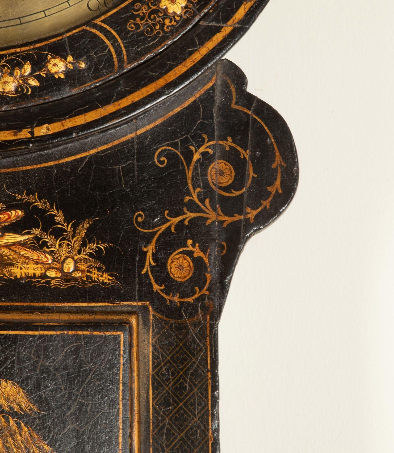 Brass Late 18th Century English Chinoiserie Tavern Clock For Sale