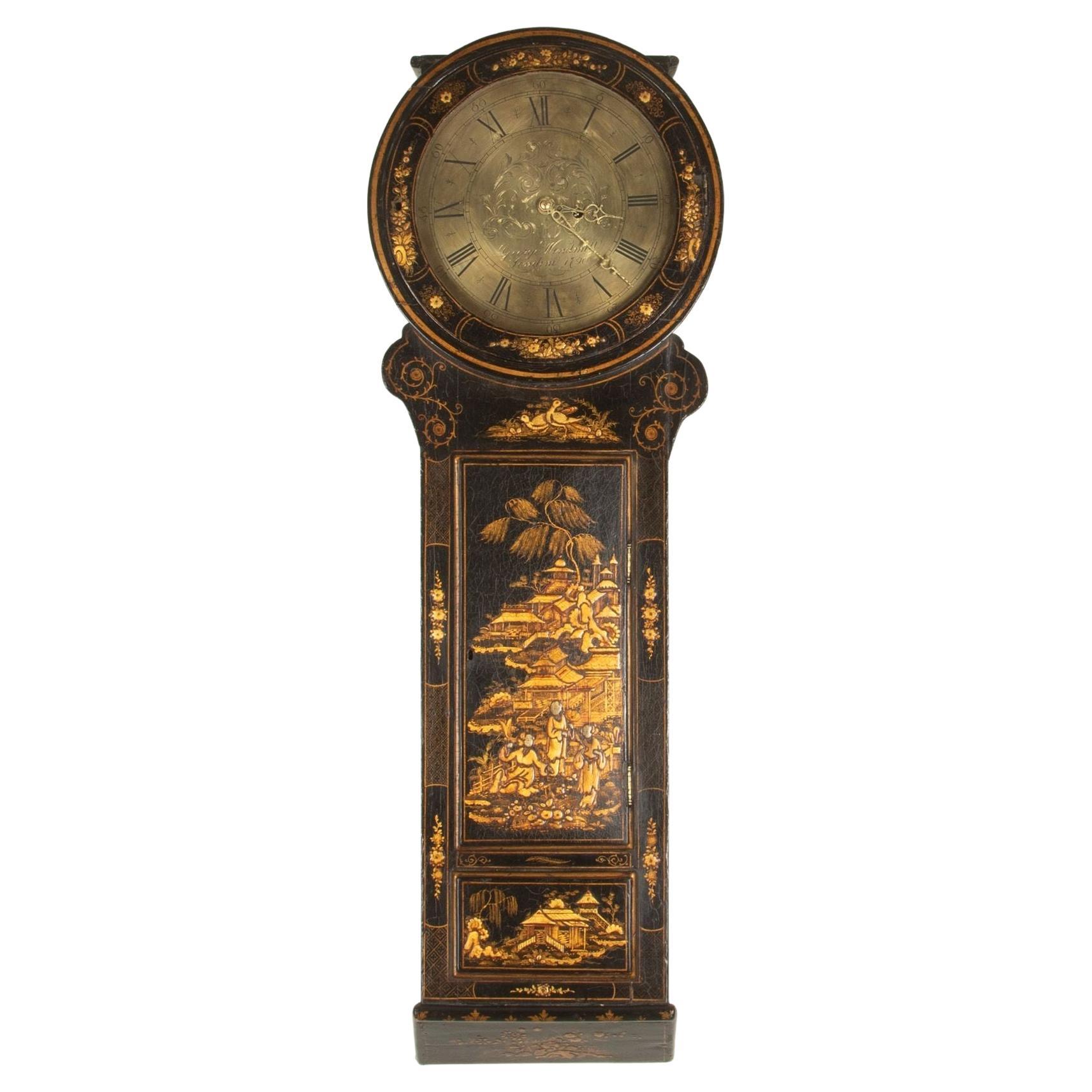 Late 18th Century English Chinoiserie Tavern Clock For Sale