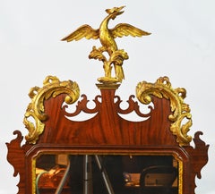 Late 18th Century English Chippendale Carved Mahogany and Parcel Gilt Mirror