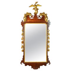Late 18th Century English Chippendale Carved Mahogany and Parcel Gilt Mirror