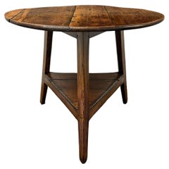 Late 18th Century English Cricket Table with Shelf