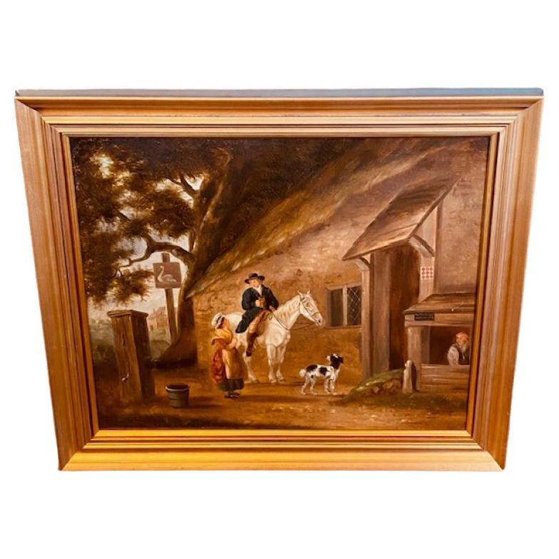 Late 18th Century English Genre Painting Attributed to George Morland For Sale