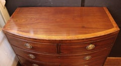 Late 18th Century English George III Period Bowfront Chest of Drawers