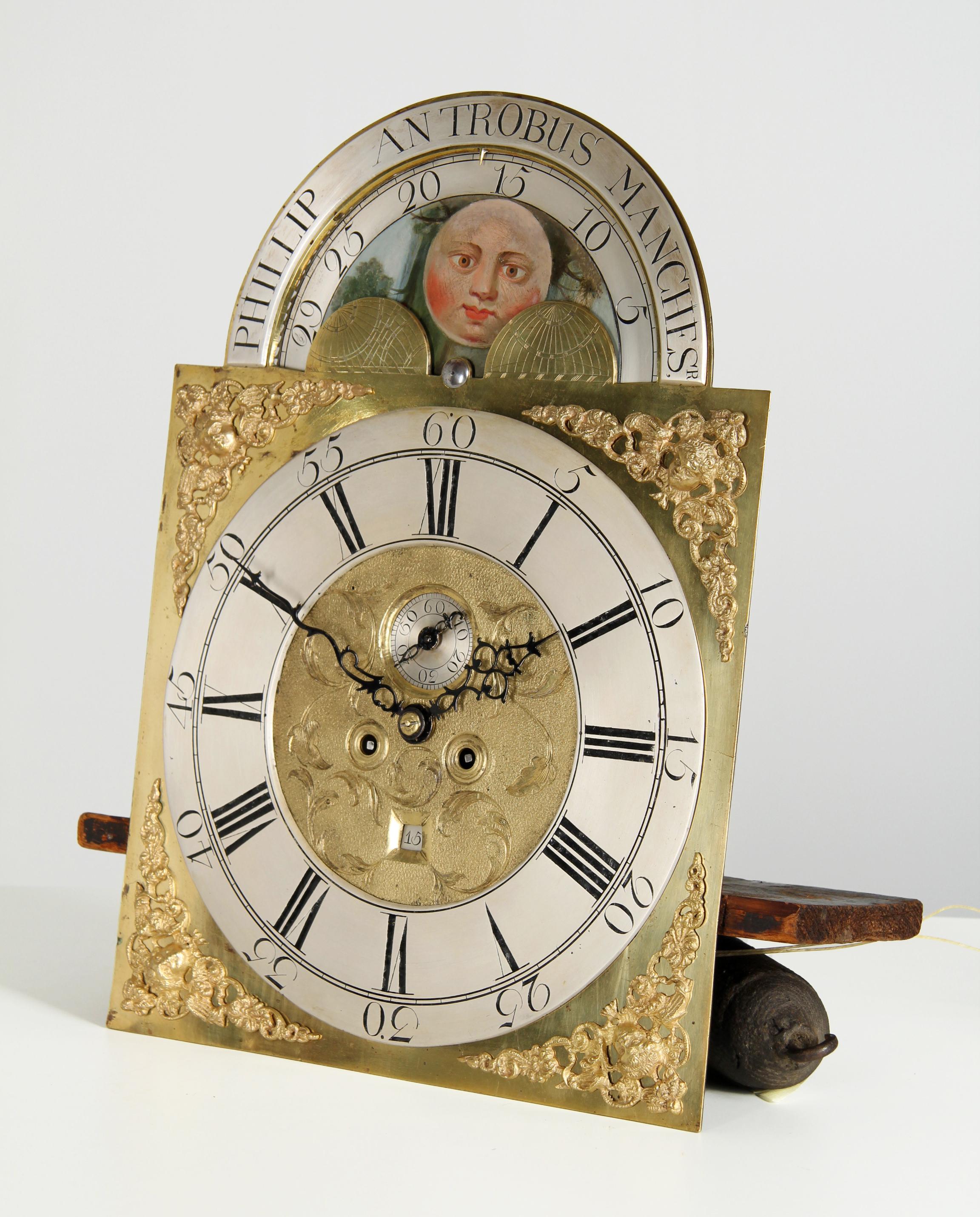 Late 18th Century English Longcase Clock with Moonphases, Manchester, circa 1780 For Sale 2