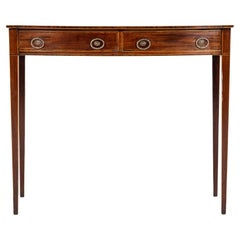 Late 18th Century English Mahogany Bow Fronted Side Table