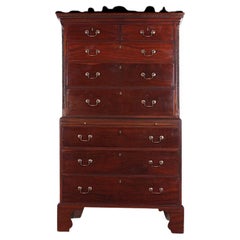 Late 18th Century English Mahogany Chest on Chest