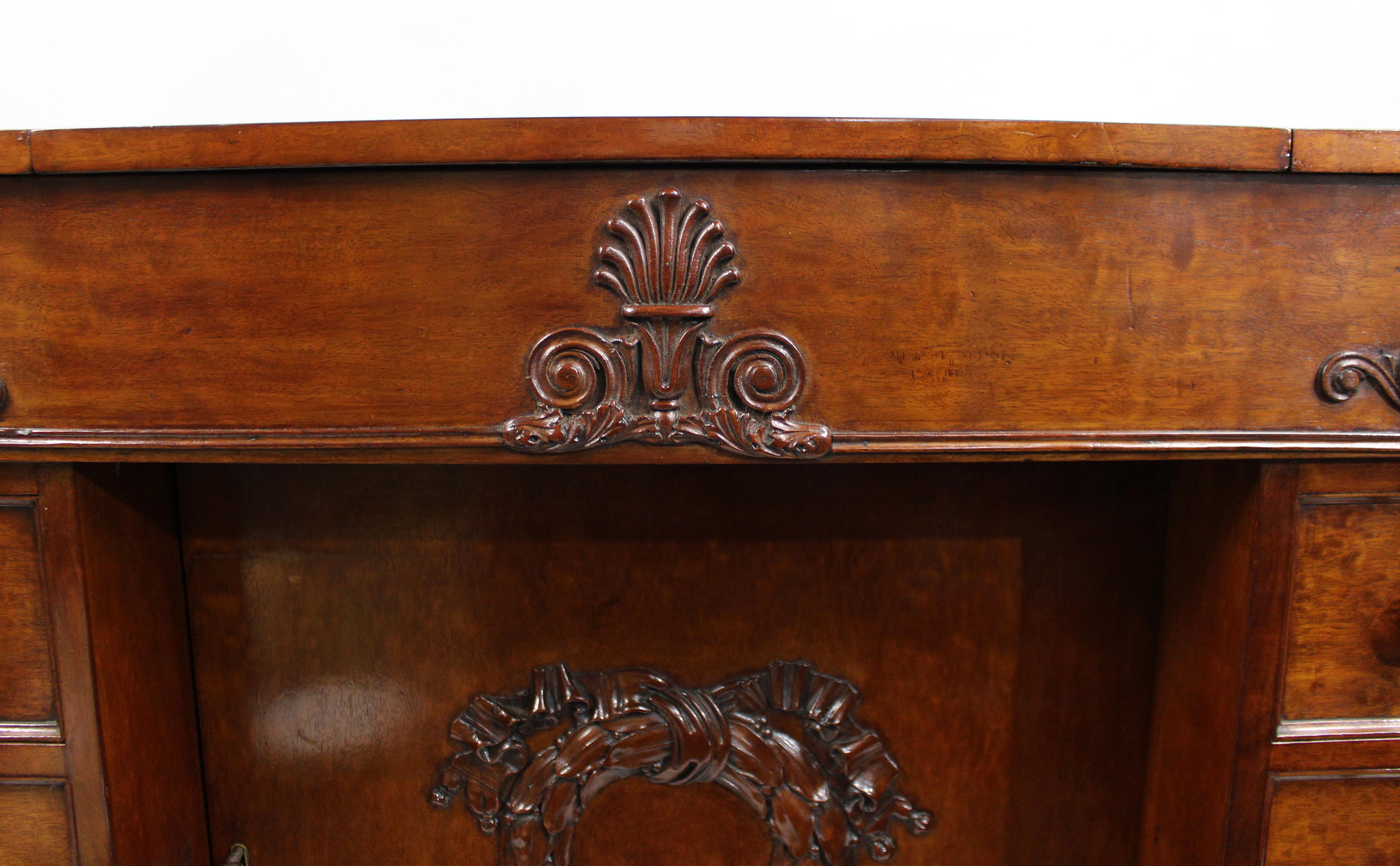 Late 18th Century English Mahogany Desk with Carved Paw Feet For Sale 5