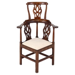 Used Late 18th Century English Oak Corner Chair