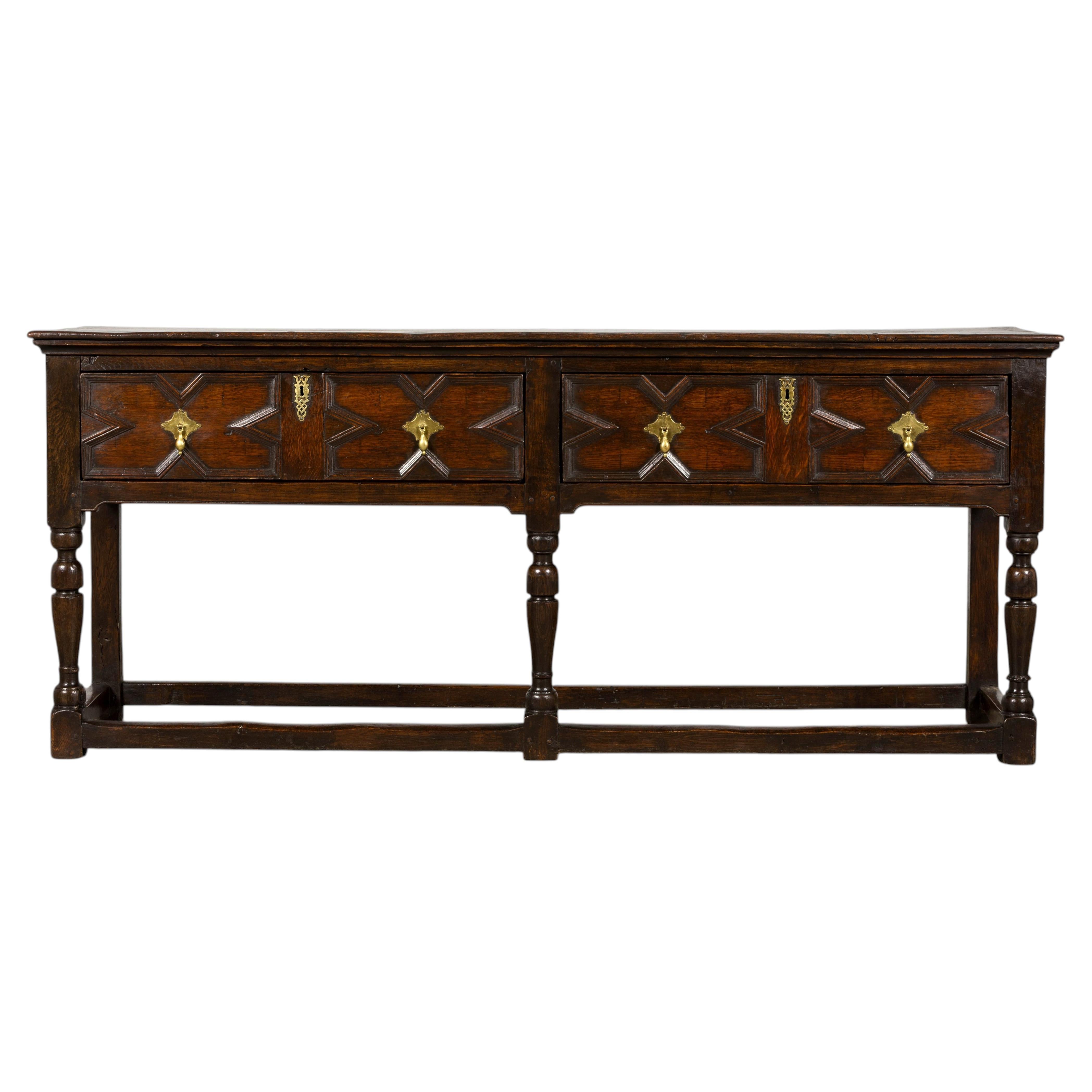 Base per credenza o carrello da servizio in rovere inglese della fine del XVIII secolo, 1780