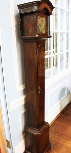 Late 18th Century English Oak "Grandmother" Clock