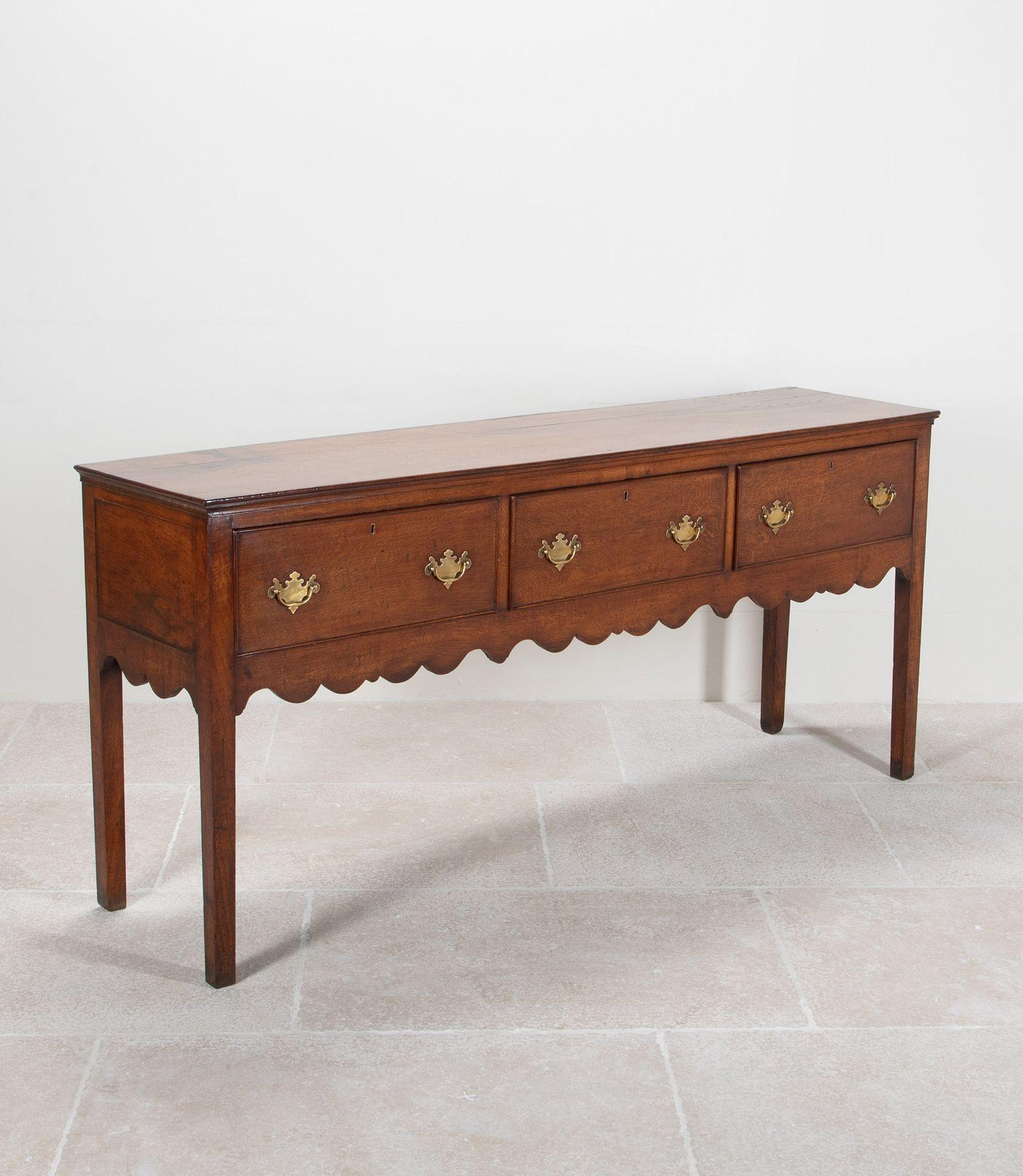 Country Late 18th Century English Oak Side Table