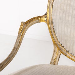 Late 18th Century English Painted and Parcel Gilt Armchair